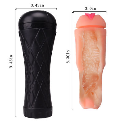 ABS TPE واقعية ذكر ألعاب استمناء 24 سنتيمتر Oral Vaginalle