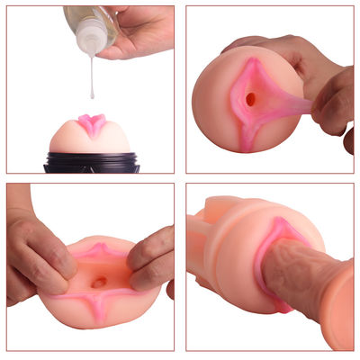 ABS TPE واقعية ذكر ألعاب استمناء 24 سنتيمتر Oral Vaginalle