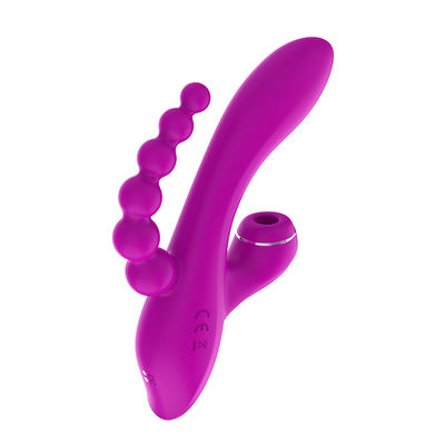 3 في 1 مص الهزاز G Motion Rabbit Wand 500mAh 7 Mode مقاوم للماء