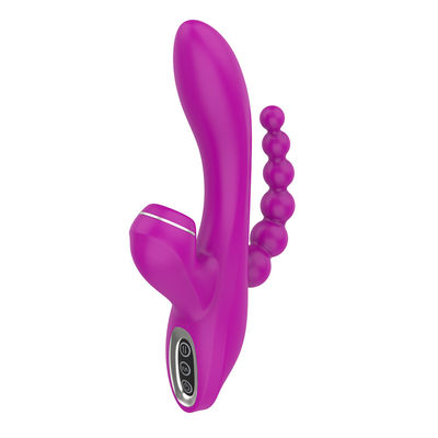 3 في 1 مص الهزاز G Motion Rabbit Wand 500mAh 7 Mode مقاوم للماء