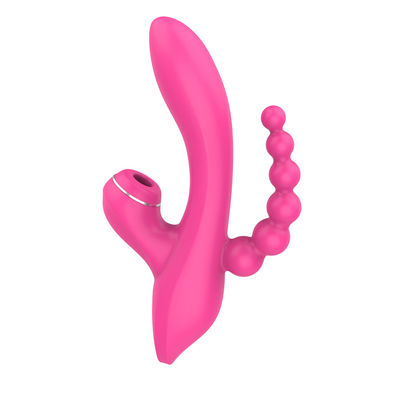 3 في 1 مص الهزاز G Motion Rabbit Wand 500mAh 7 Mode مقاوم للماء