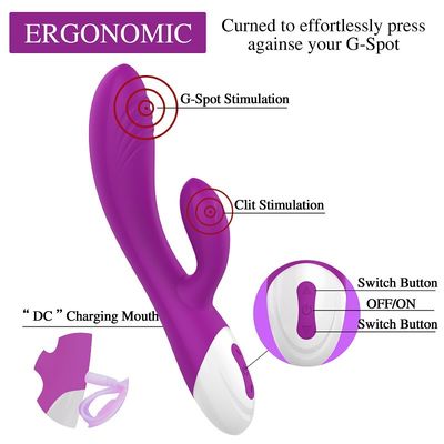 لعبة الجنس الهزاز المعتمدة بنفايات USB لشحن G Spot Clitoris Stimulator