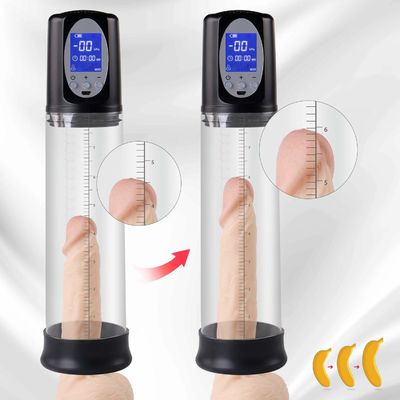 29 سنتيمتر ألعاب جنسية للرجال شاشة LCD عرض بنسات تكبير مضخة بنفايات معتمدة