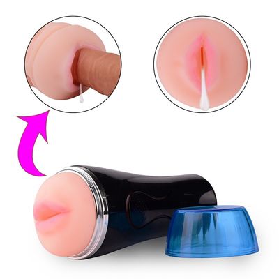 3D محكم الكهربائية ذكر الاستمناء كأس رصاصة هزاز اللسان مص الفم 22 سنتيمتر